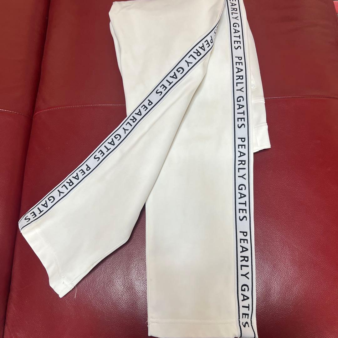 PEARLY GATES ホワイトパンツ サイドロゴ