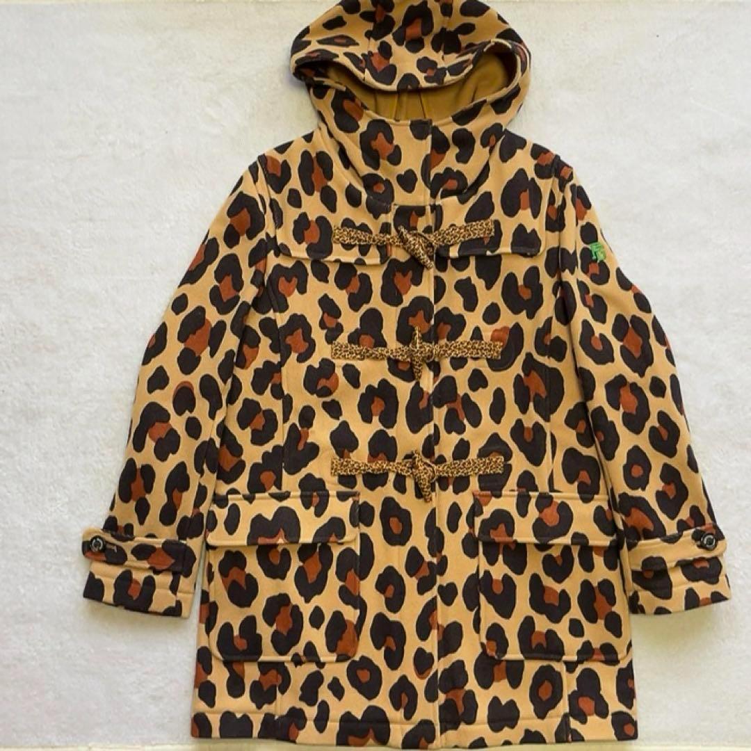 極美品　パーリーゲイツ　ダッフル　コート　レオパード　豹　ヒョウ　キャメル　M