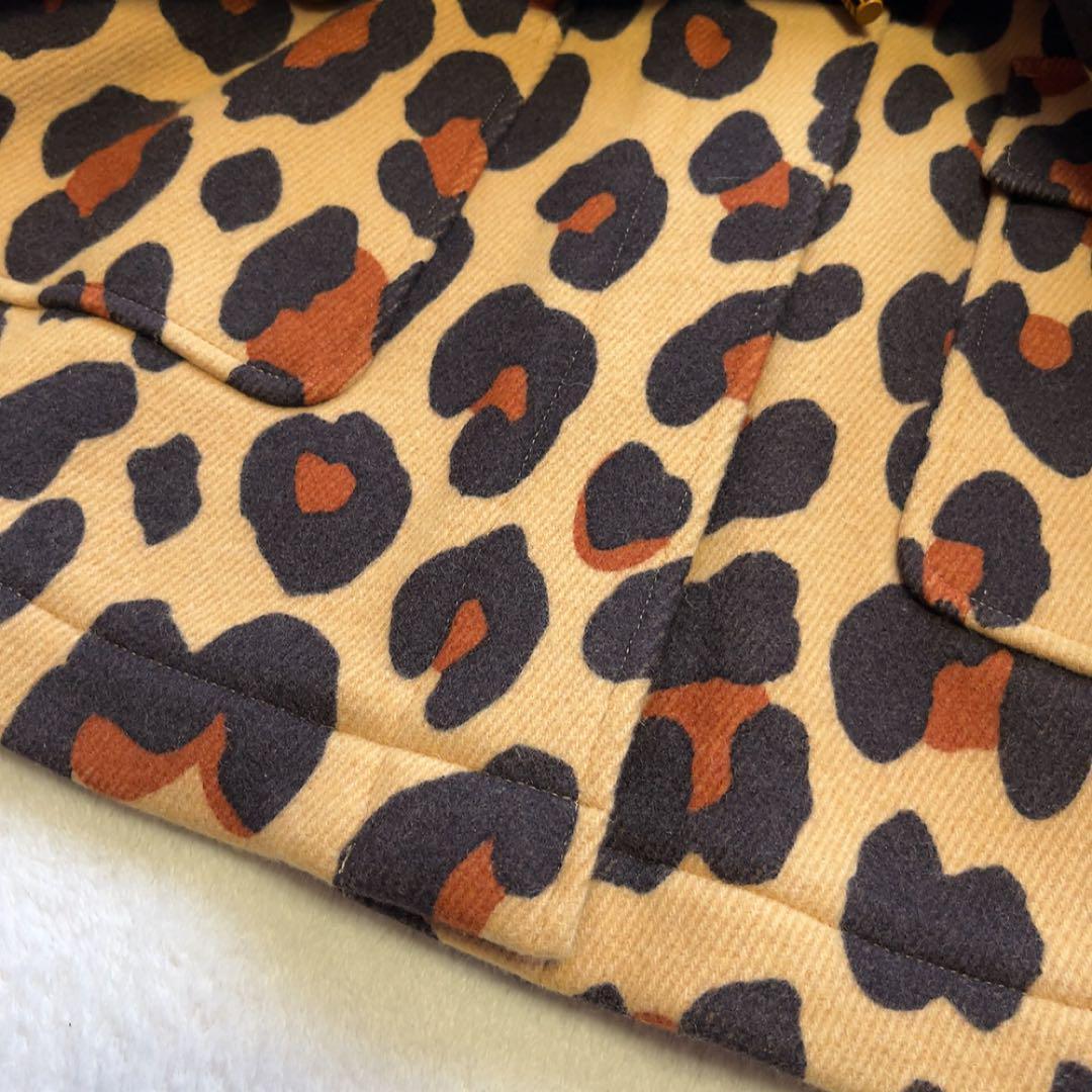 極美品　パーリーゲイツ　ダッフル　コート　レオパード　豹　ヒョウ　キャメル　M