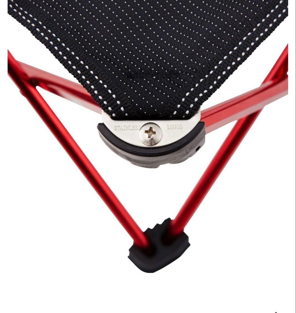 LOGOS アウトドアチェア レッド ブラック　3脚