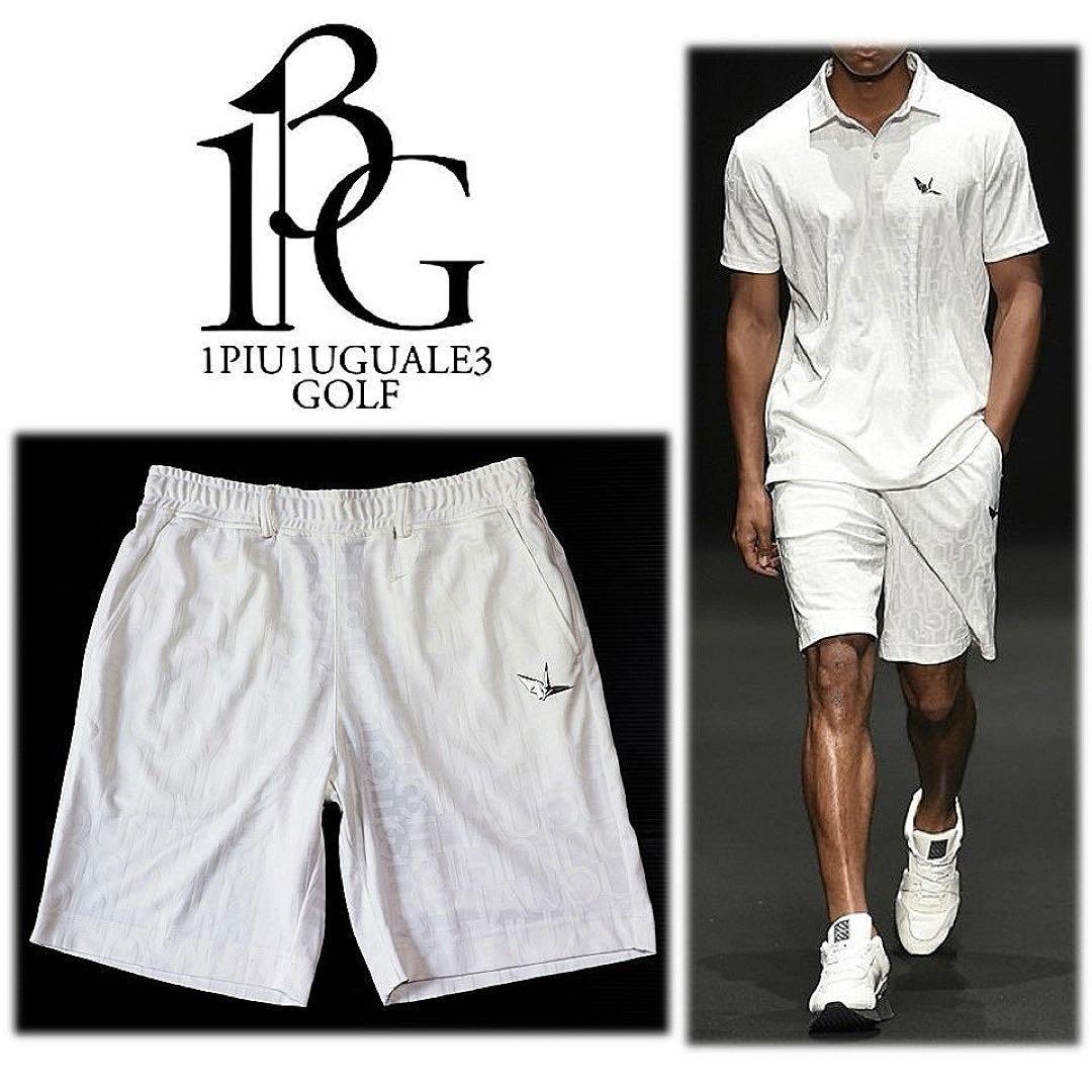 《1PIU1UGUALE3》新品 ジャガードロゴ総柄 ショートパンツ Ⅳ(M)