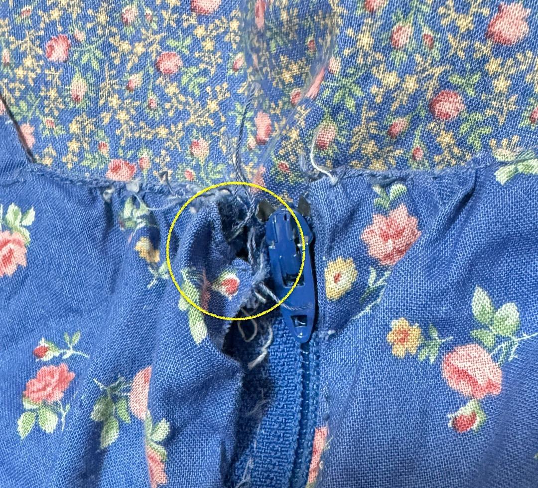 1980s ビンテージ ムームー ドレス 長袖