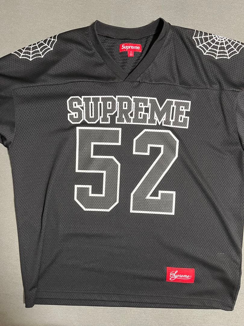 Supreme Spiderweb Football Jersey 黒　M
