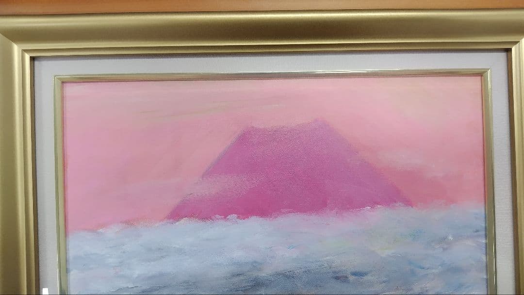 赤富士 宇高龍 油彩画