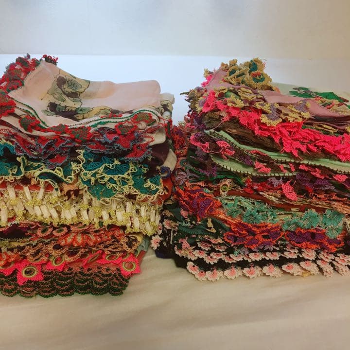 希少！ヴィンテージ　オヤスカーフ 31枚 イーネオヤ トルコ伝統工芸品