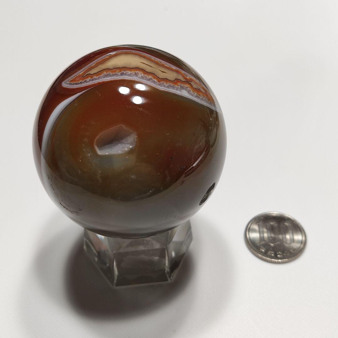 パワーストーン　天然石　レッドアゲート　直径5.5cm　251g　No.393