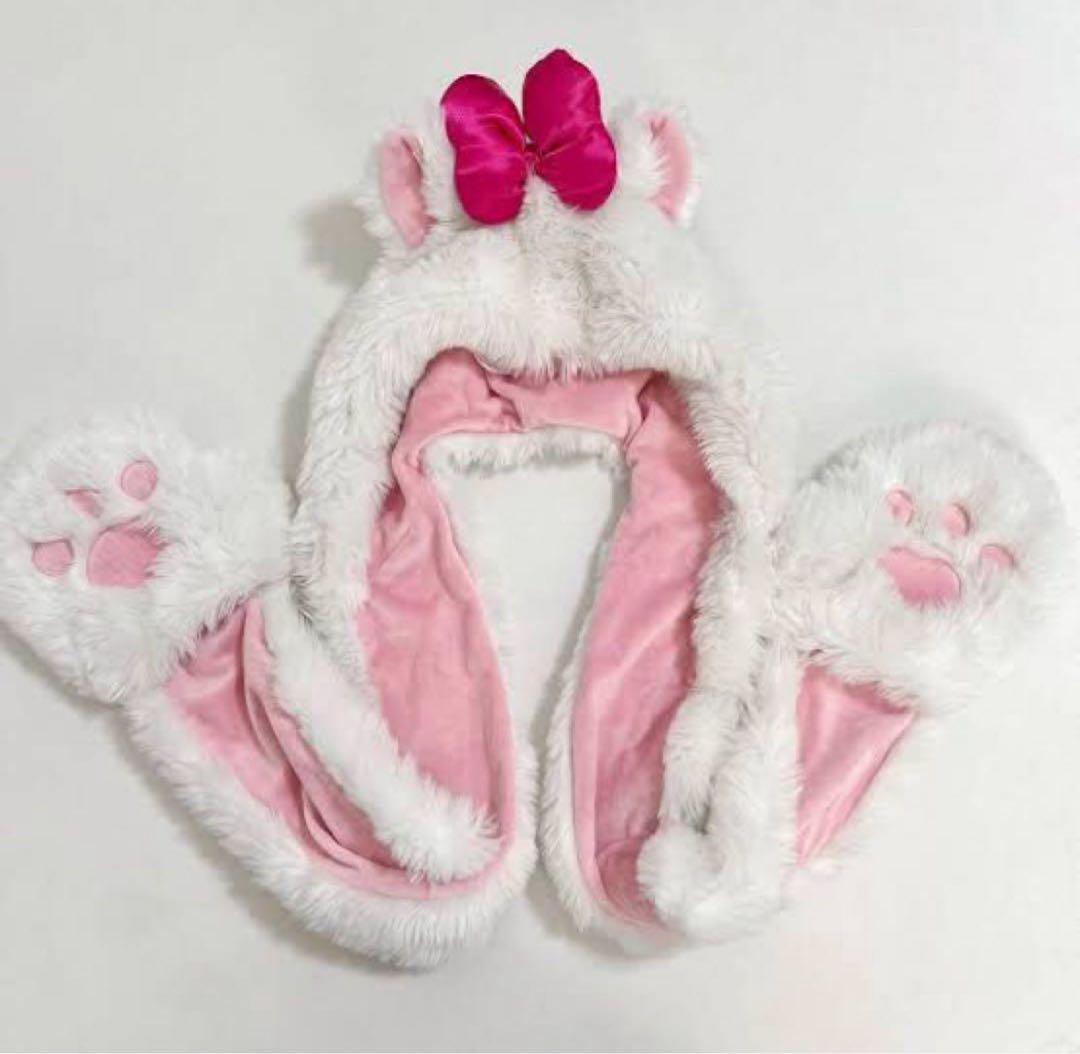 マリーちゃん　手袋付き マフラーキャップ ファンキャップ 東京ディズニーリゾート