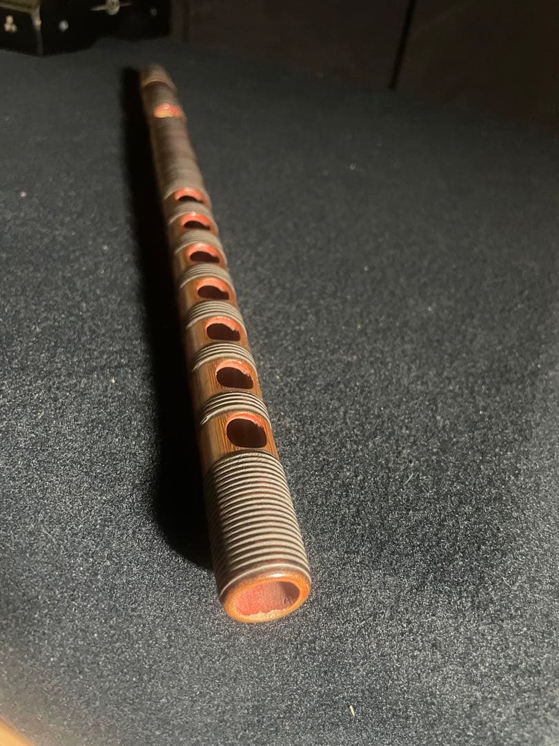 山 　②龍笛　本管　雅楽　藤巻　長さ40cm 江戸期時代物