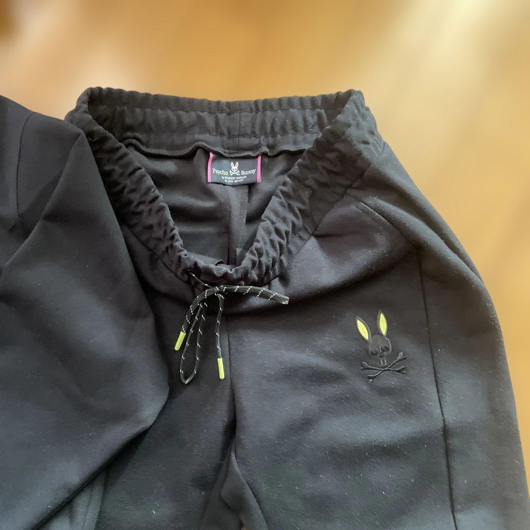 Psycho Bunny ブラックジャージ上下セット　ゴルフウェア