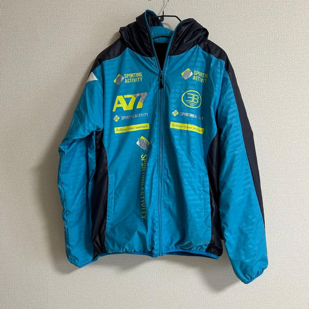 asics アシックスA77 ウインドブレーカー上下 セット　上下M 裏起毛