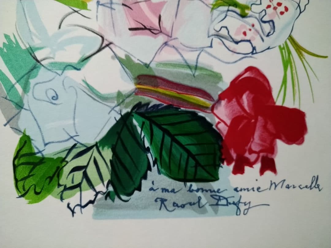 ＡaBzラウル・デュフィのリトグラフ 「Flower」本物保証