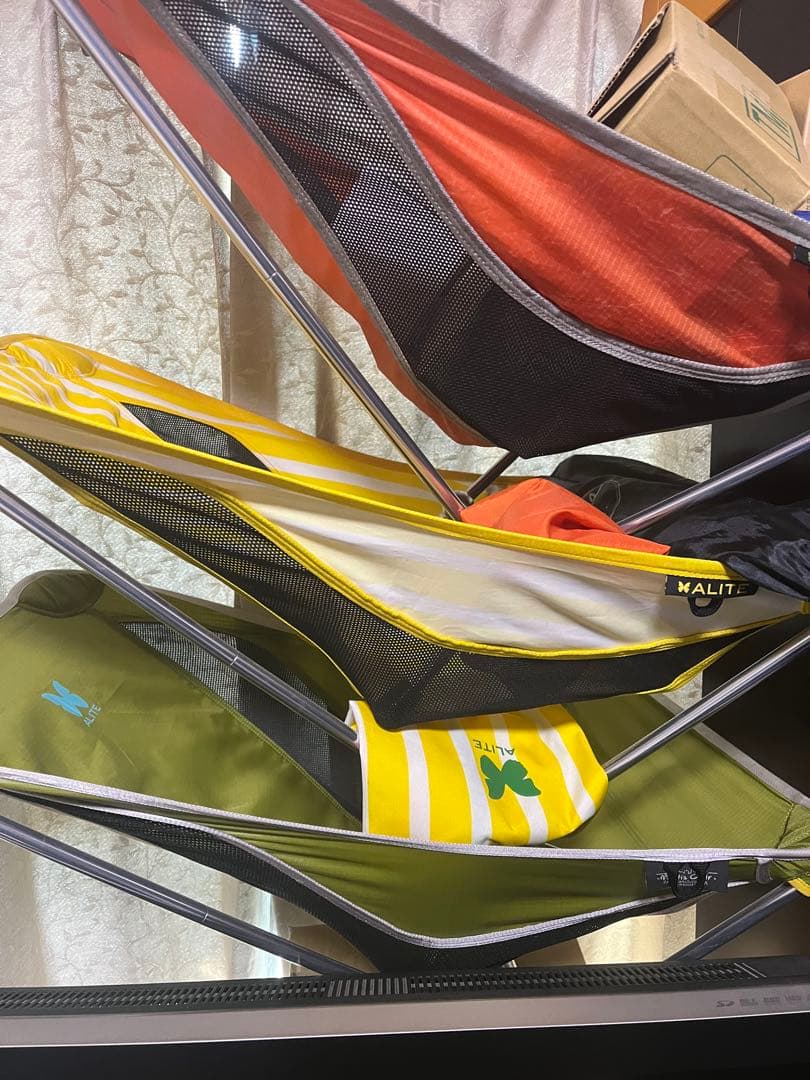 ALITE メッシュアウトドアチェア オレンジ　マンティスチェア