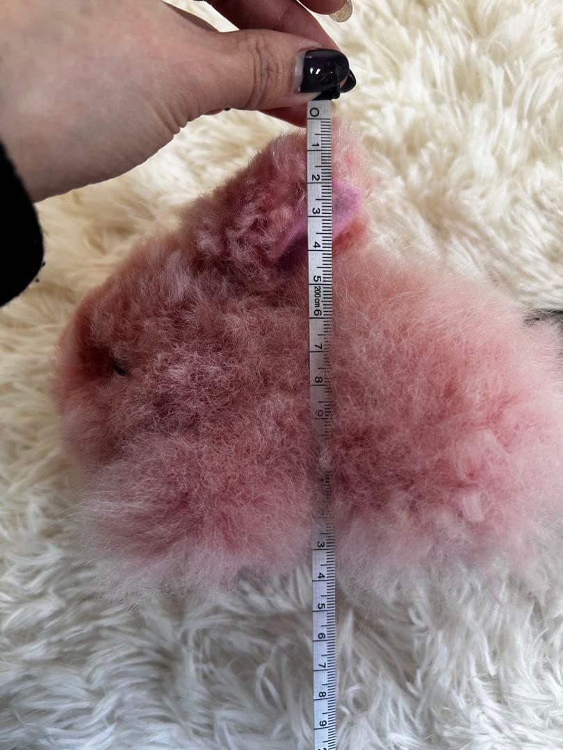 ❣️新商品❣️ベビーアルパカ 100％ ピンク うさぎ ぬいぐるみ アルパカ