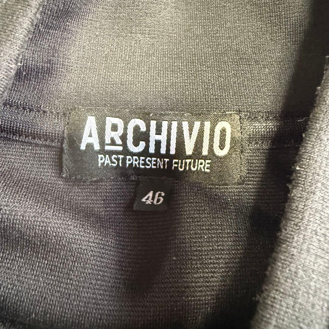 【アルチビオ】美品 モックネック ブラック ビッグロゴ 46サイズ メンズ