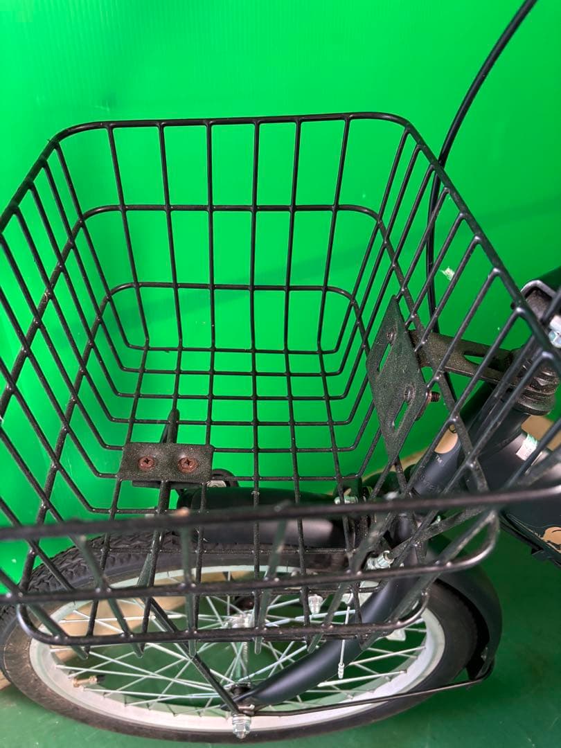 美品 CAPTAIN STAG 折りたたみ自転車 前カゴ付き