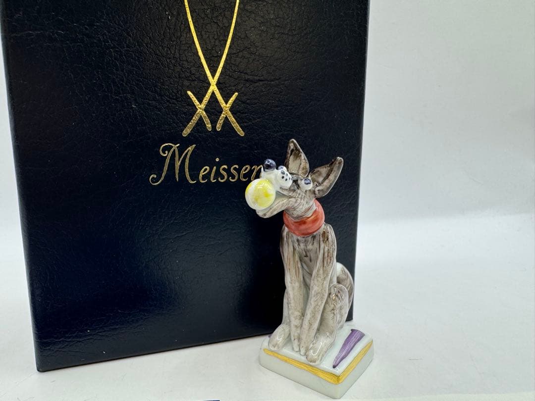極美品 Meissen マイセン 干支シリーズ 犬　いぬ　フィギュリン