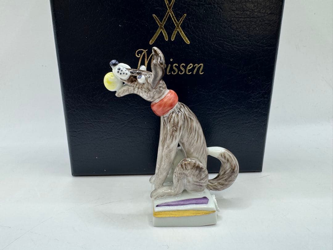 極美品 Meissen マイセン 干支シリーズ 犬　いぬ　フィギュリン