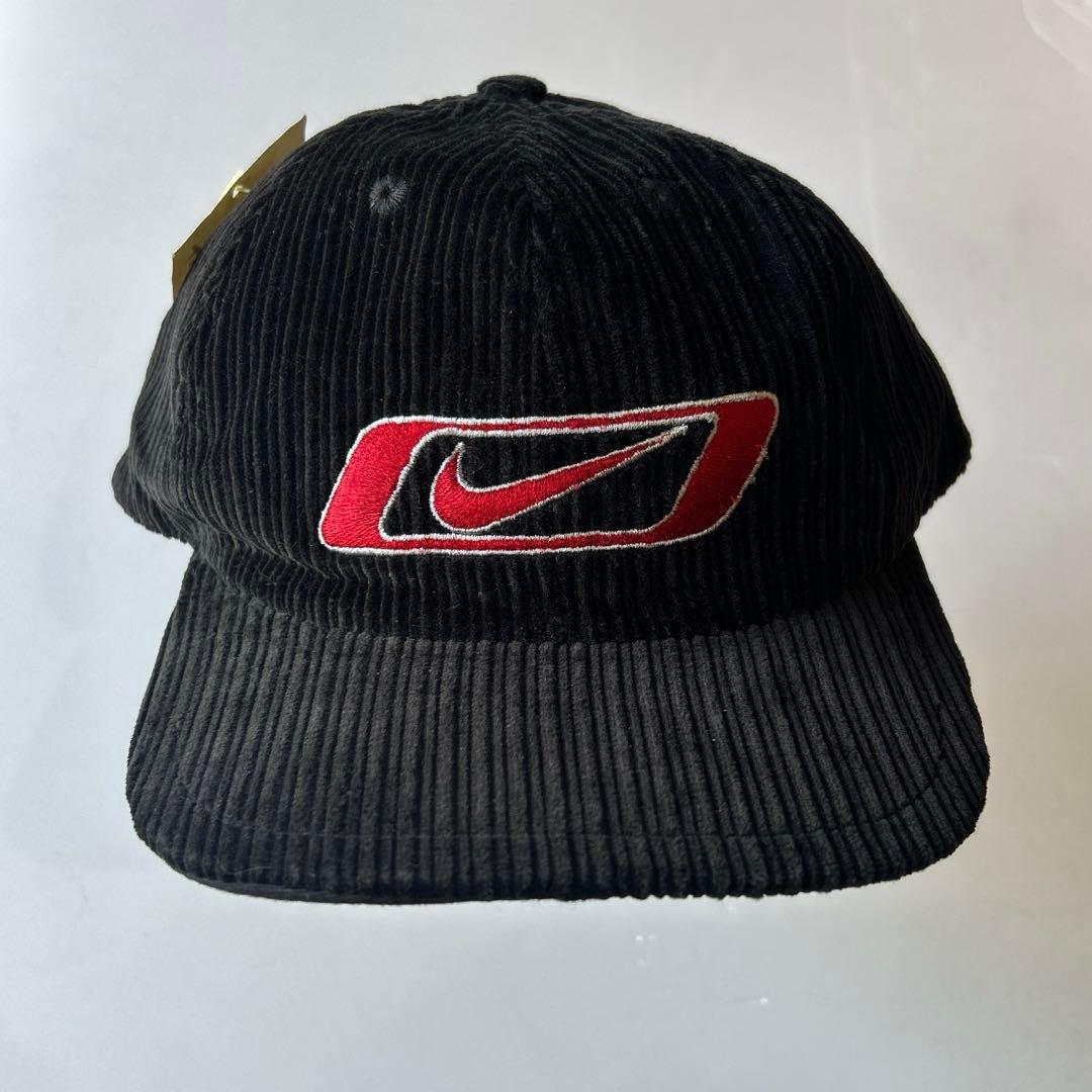 90s デッドストック　Nike コーデュロイキャップ 黒