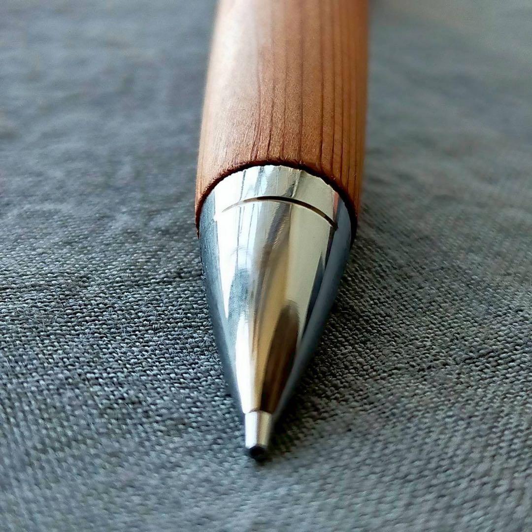伊勢神宮　御神木　御山杉　ハンドメイド　木軸シャープペン　0.5mm　シルバー