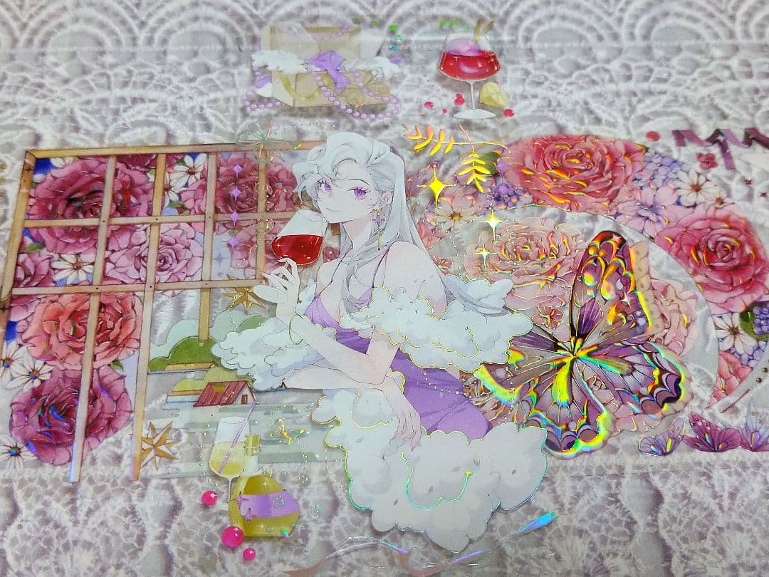 ✩再販✩S2＃玫瑰花窗(炫彩)茶犁切り売り海外装飾マステ薔薇蝶