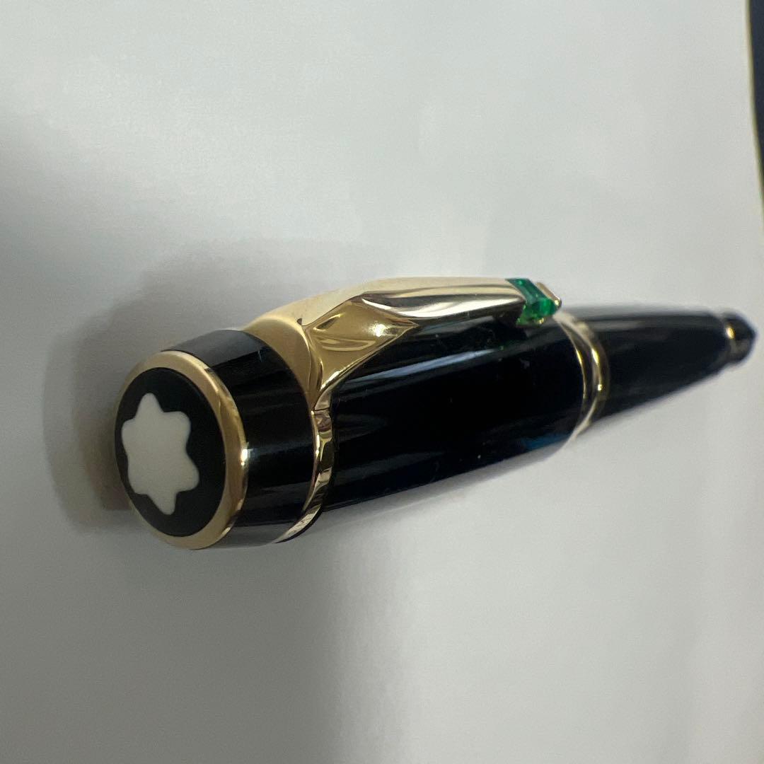 モンブランボエム万年筆グリーンとペンケース ボエム ブラック/レッド1本差し