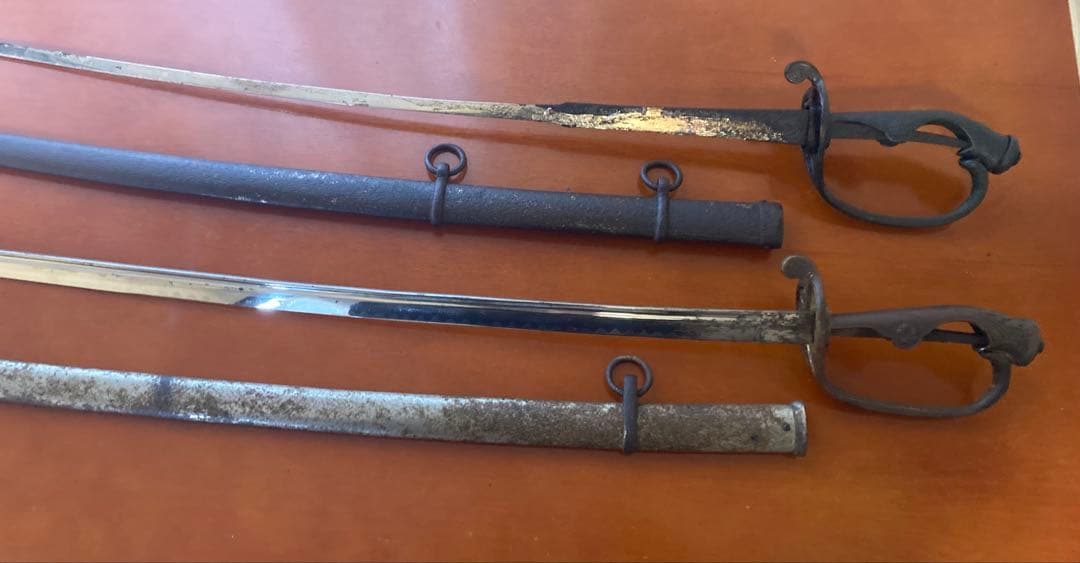 軍刀　日本軍　陸軍将校用　個人装備　指揮刀　サーベル型指揮旗　2点