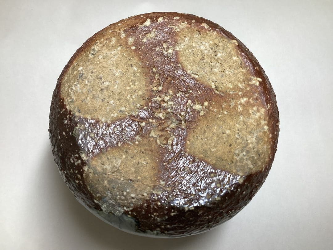 茶道具 古物品 花入 掛花入 萩焼 窯変 うずくまる 波田野善蔵 木箱入