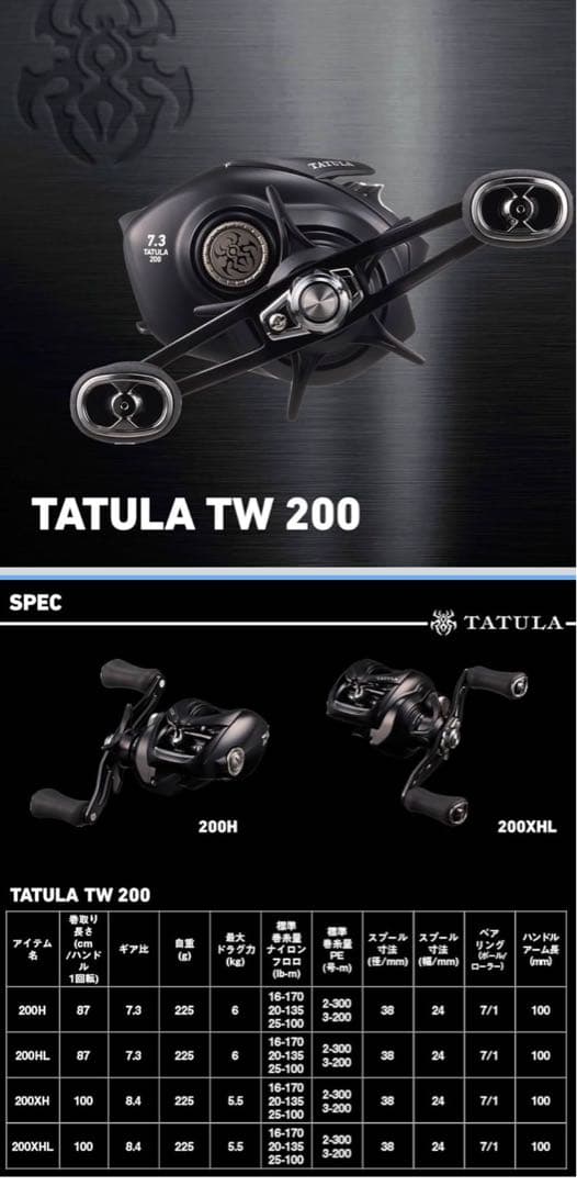 ダイワ タトゥーラ ２００