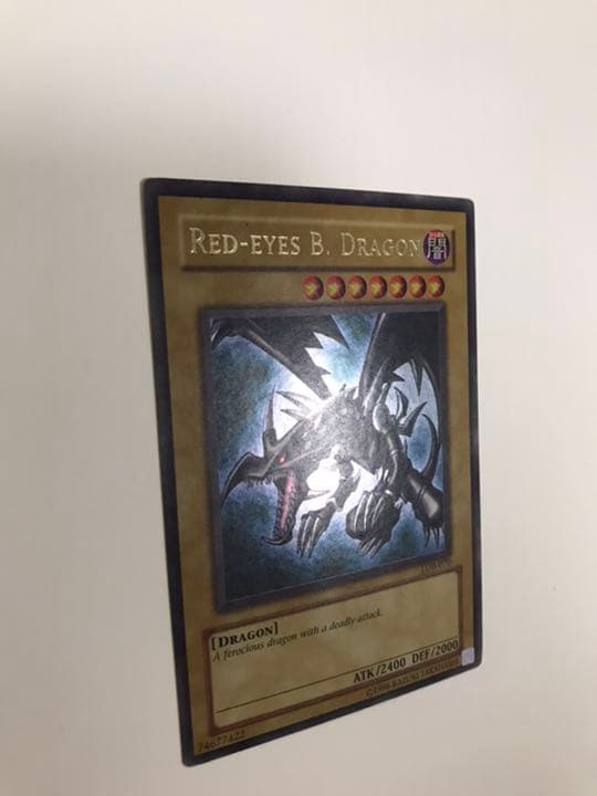 遊戯王 英語 真紅眼の黒竜 ウルトラレア LOB