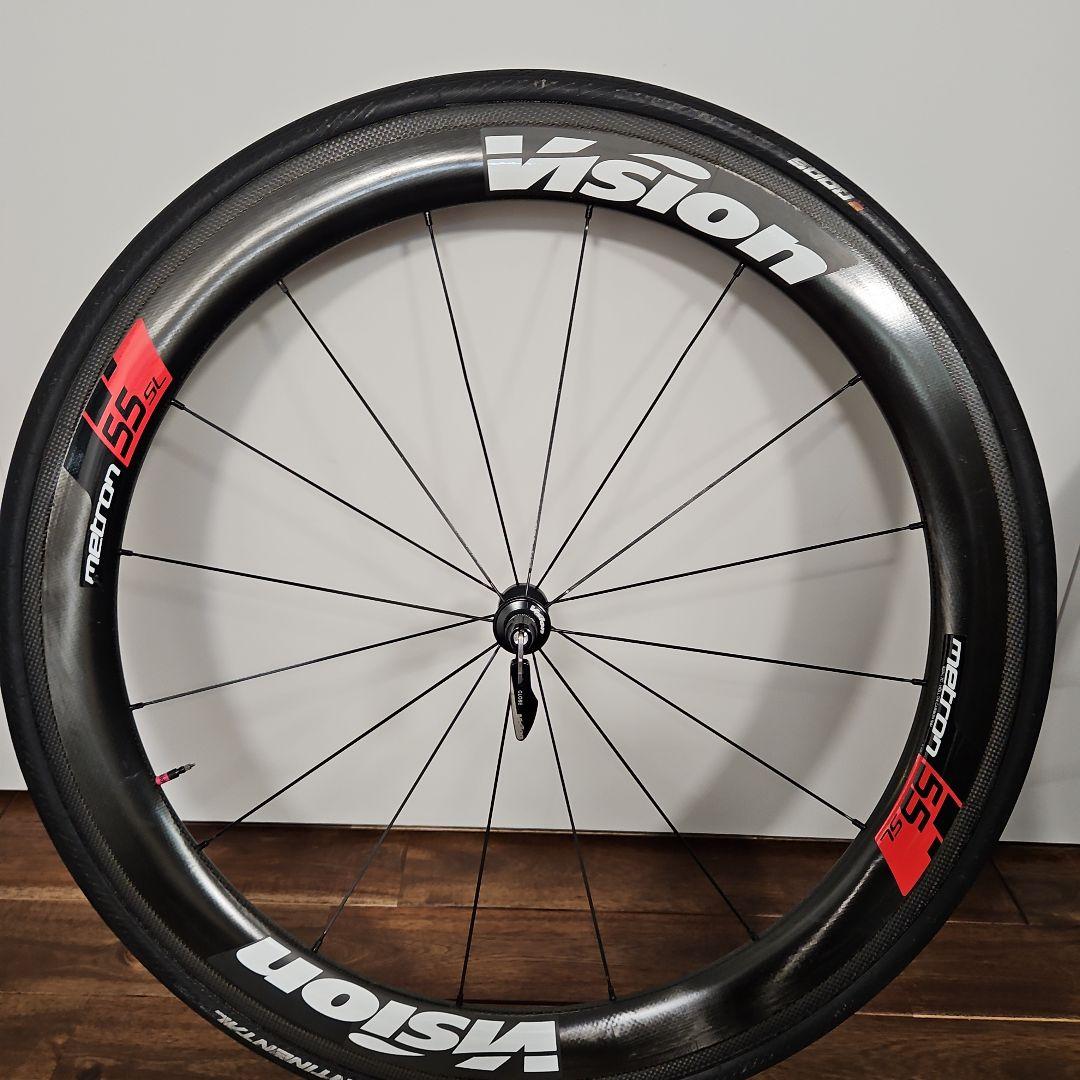 Vision metron55SLリムブレーキ用クリンチャーカーボンホイール前後