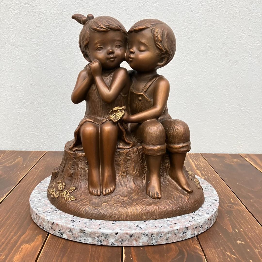 玉野勢三作　ブロンズ像　ちいさな初恋