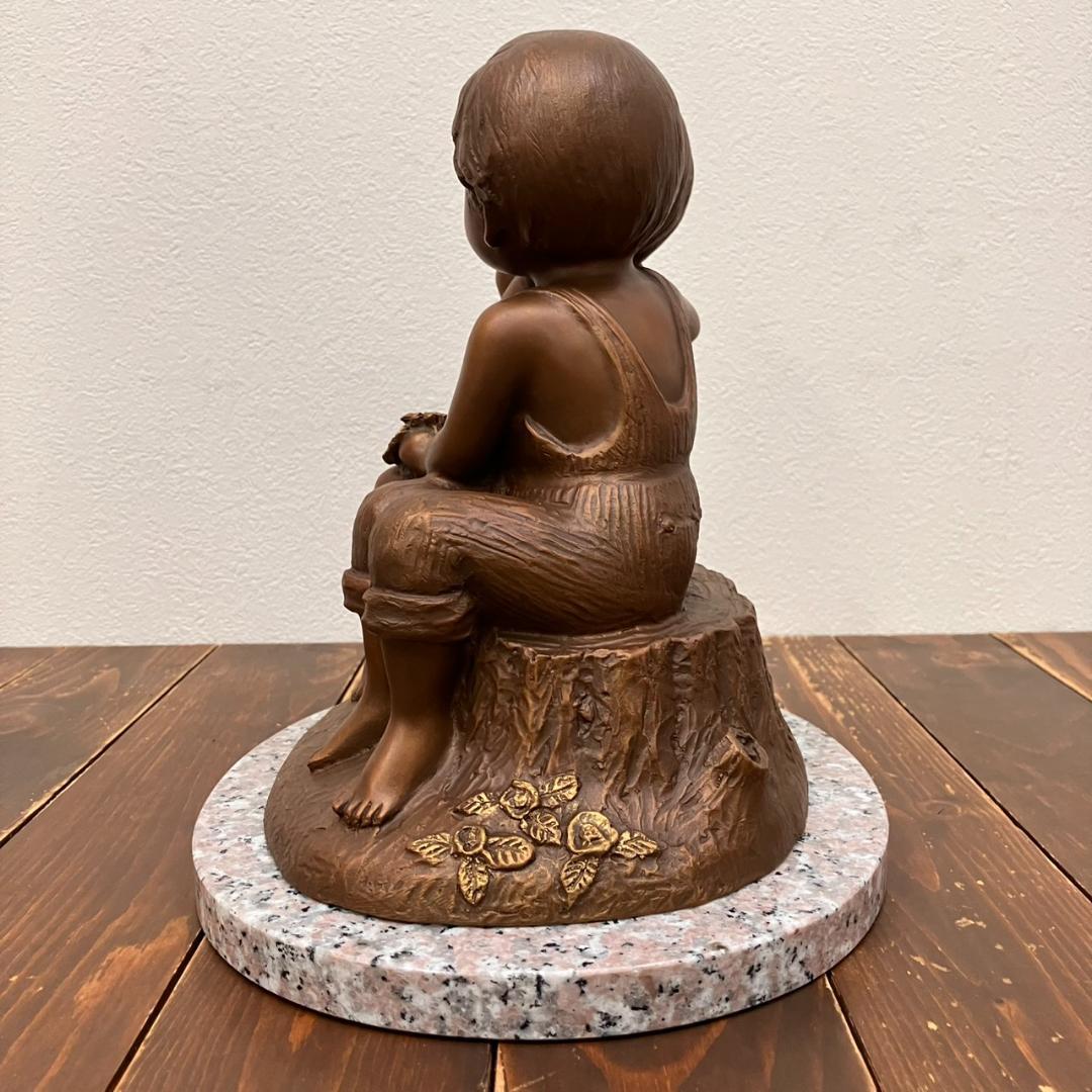玉野勢三作　ブロンズ像　ちいさな初恋