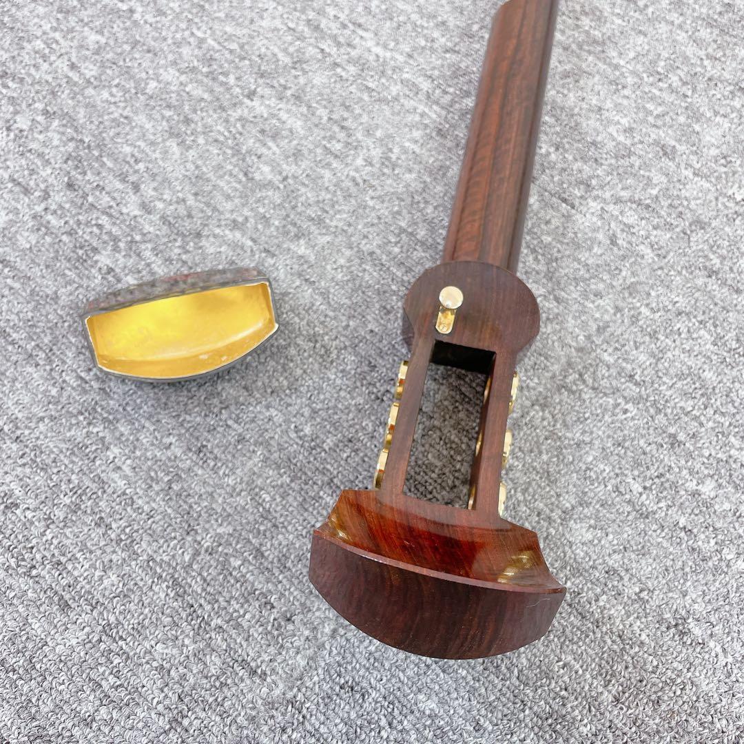 津軽三味線 紅木 太棹 綾杉胴 子持ち綾杉　2本溝