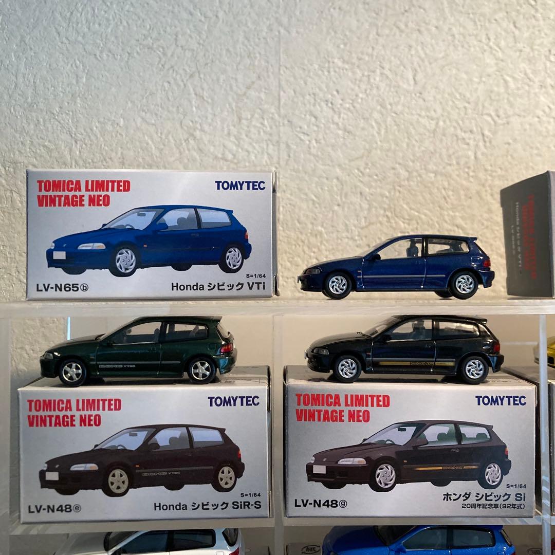 トミカリミテッドヴィンテージネオHondaシビック18台セット　アクリルケース付