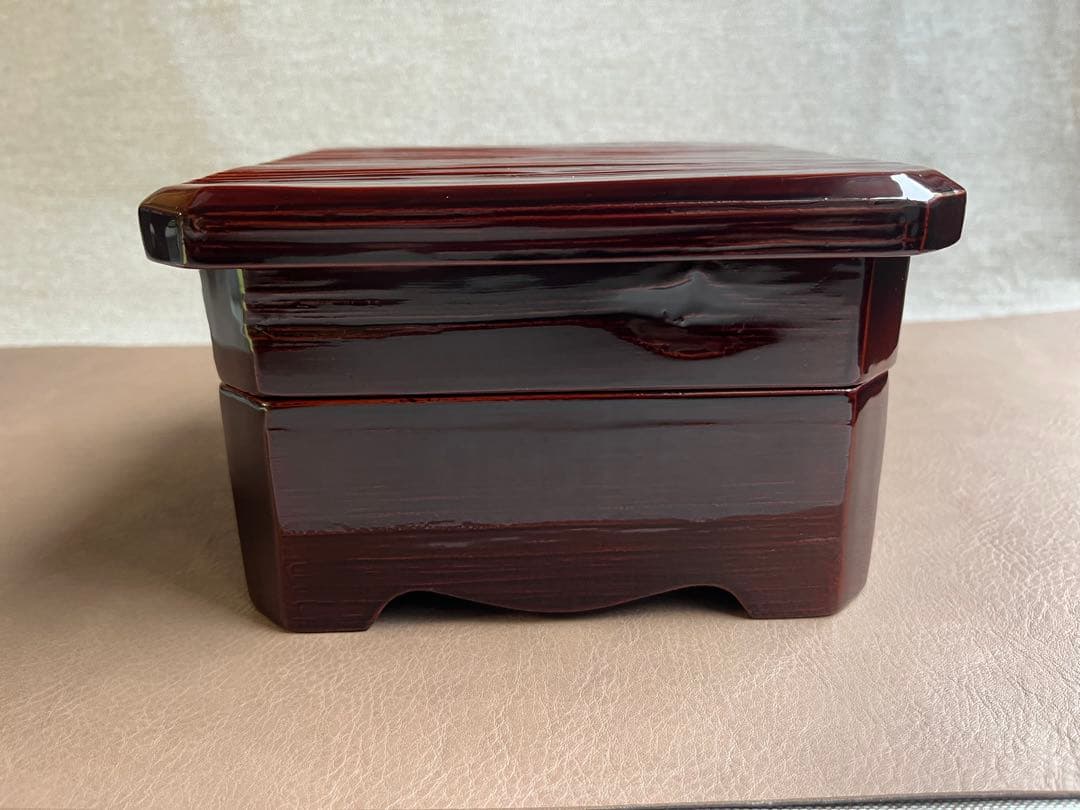 木曽　春慶塗り　お重　2段重