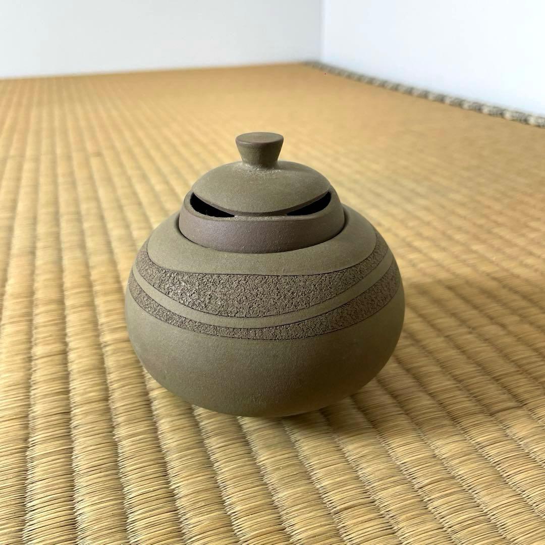 #XG451 陶芸家・市野雅彦・彩泥・香炉・共箱栞付・骨董・アンティーク・香道