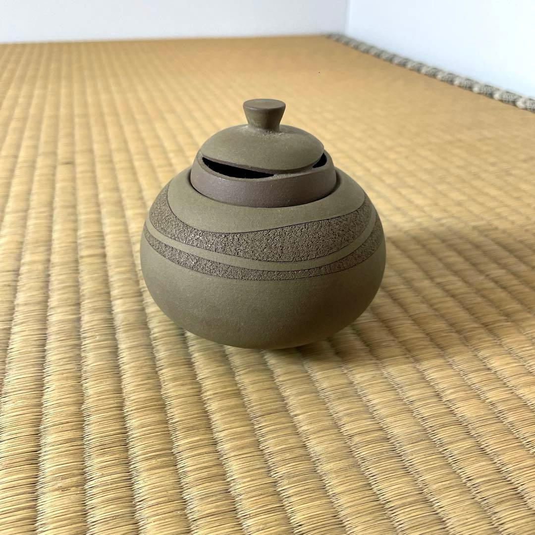 #XG451 陶芸家・市野雅彦・彩泥・香炉・共箱栞付・骨董・アンティーク・香道