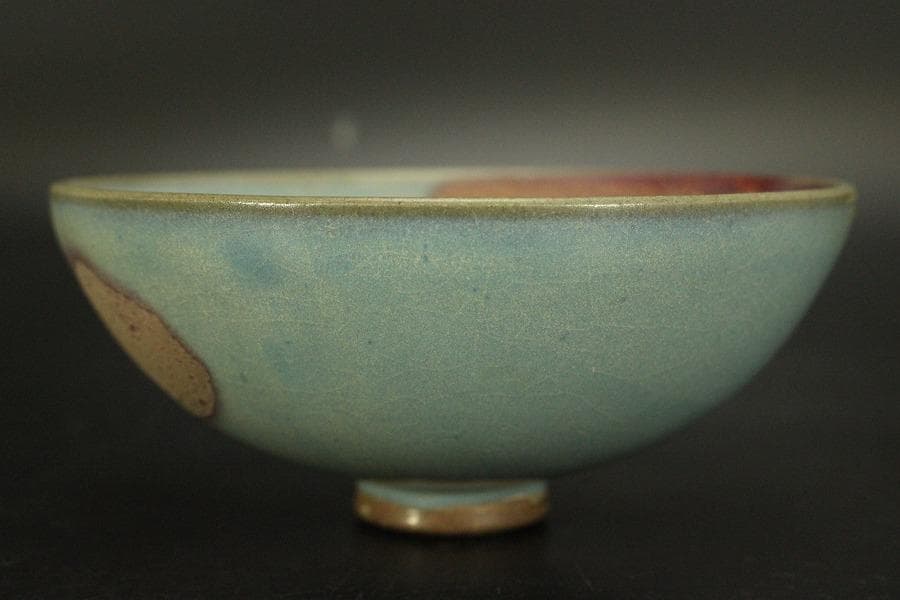 茶道具 唐物 斑紫釉 鈞窯 茶碗(A583)