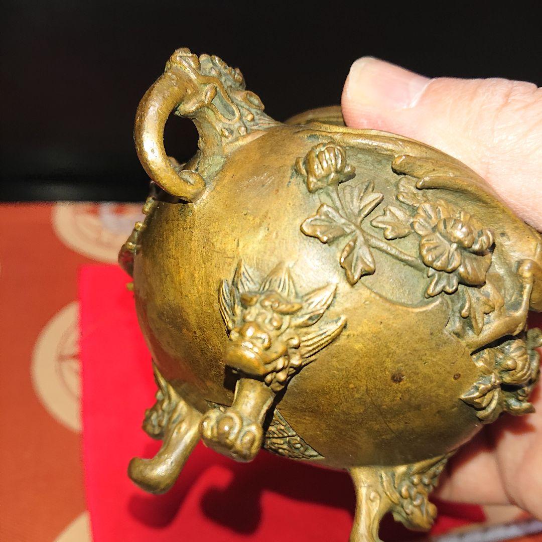 乾隆年製、銅製香炉レトロ