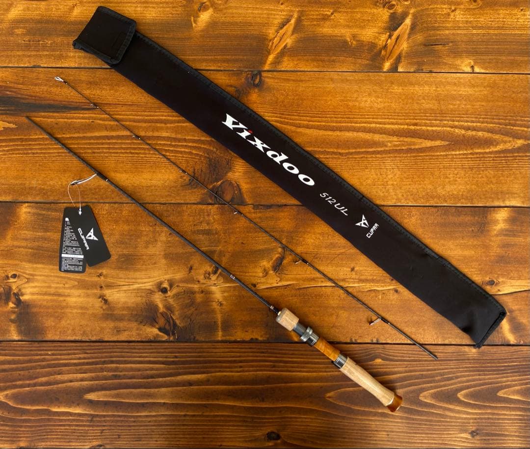 トラウトロッド　ウッドリールシート　渓流釣り　源流　天然木　スピニング　山女魚