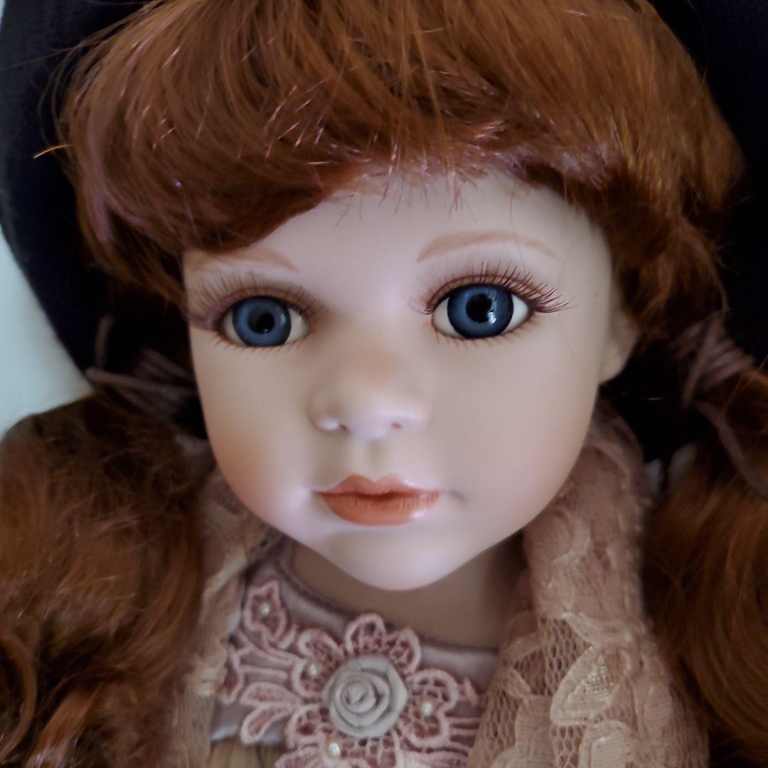 鈴木その子様が愛したドール★莊の正規の刻印 レアな 陶器の青い目 茶色の髪