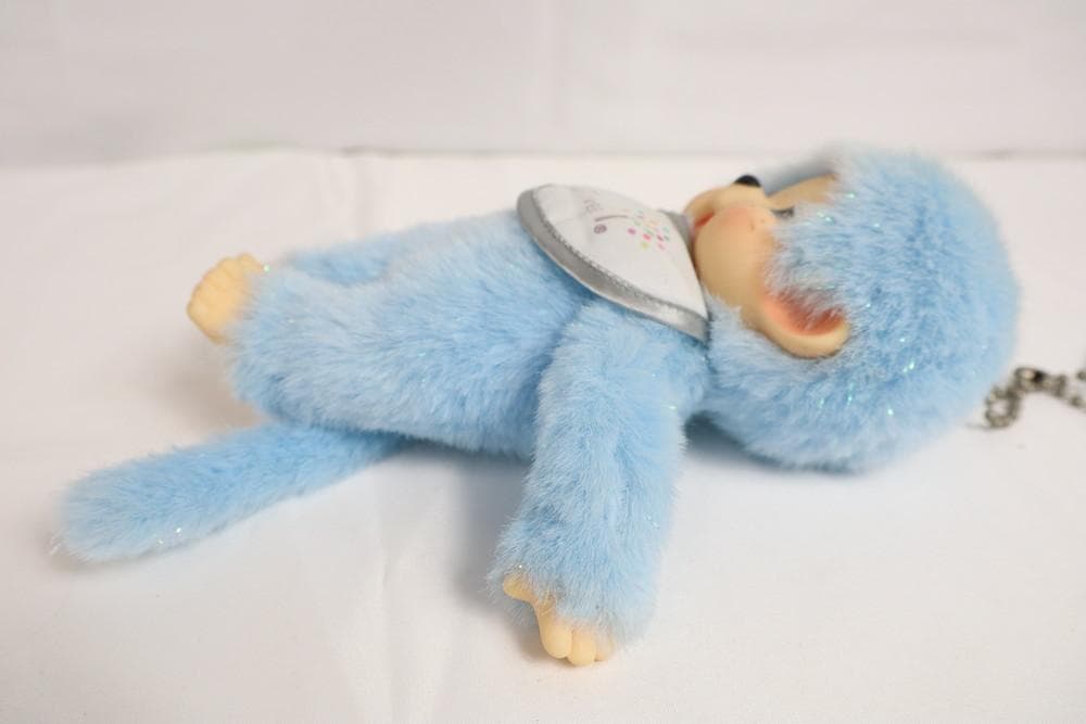 ◆モンチッチ 水色 スカイツリーVer. タグ付き キーホルダー 09399