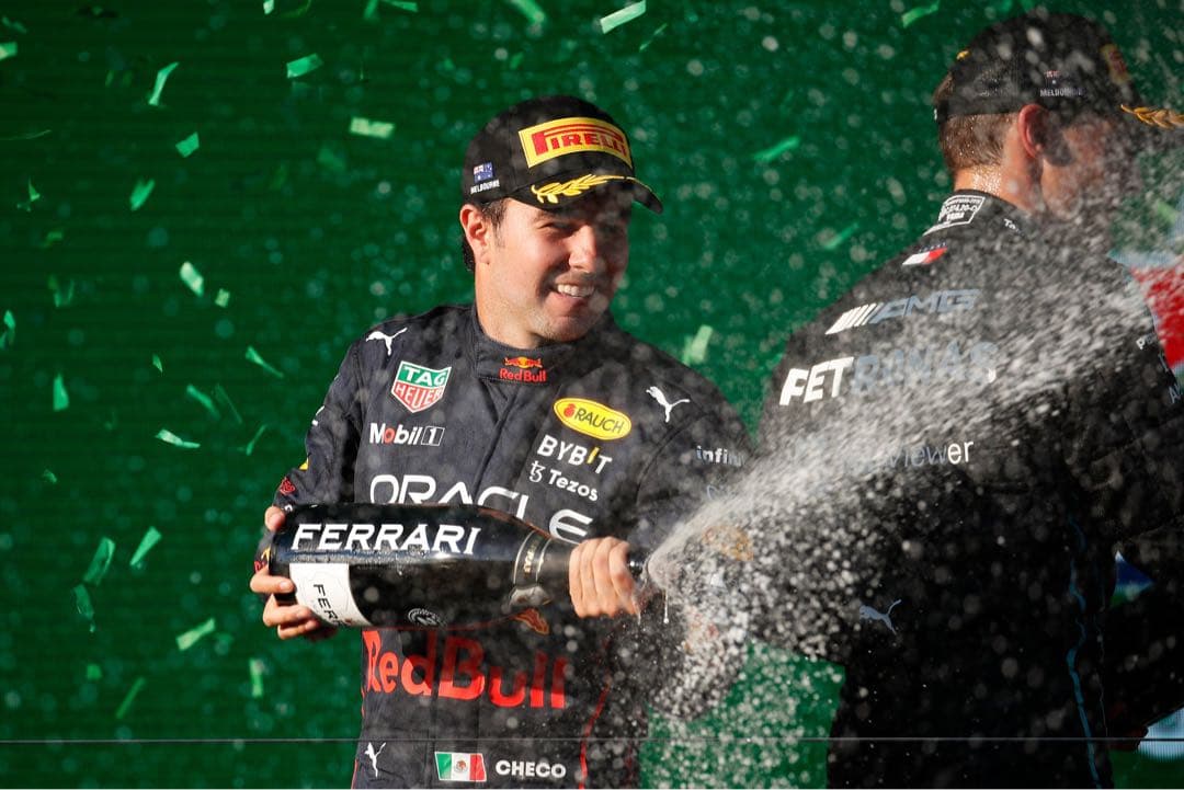 F1 2022 オーストラリアGP トップ3ドライバー直筆サイン入り ボトル