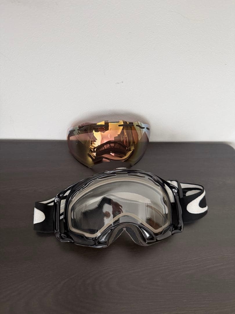 オークリー ゴーグル 黒 ミラー レンズ 交換用付き