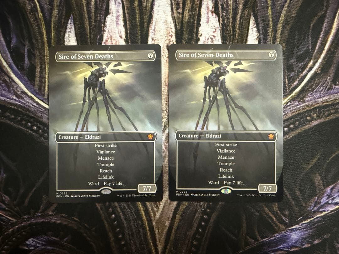 【最安値】MTG　FDN　七つの死の種父　拡張枠　英語版　2枚