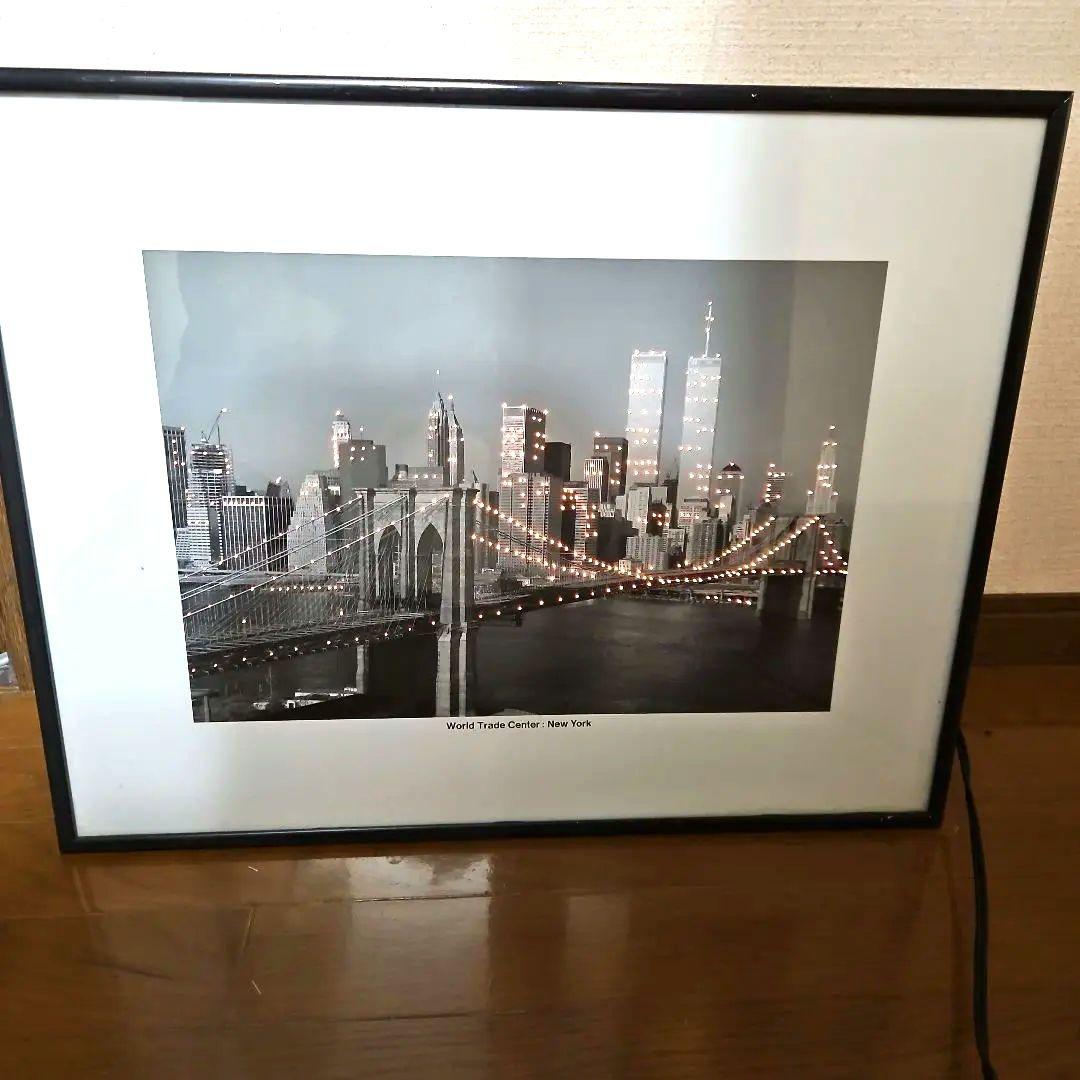 レトロ　光ファイバー　アートパネル　イルミネーション　ワールドトレードセンター