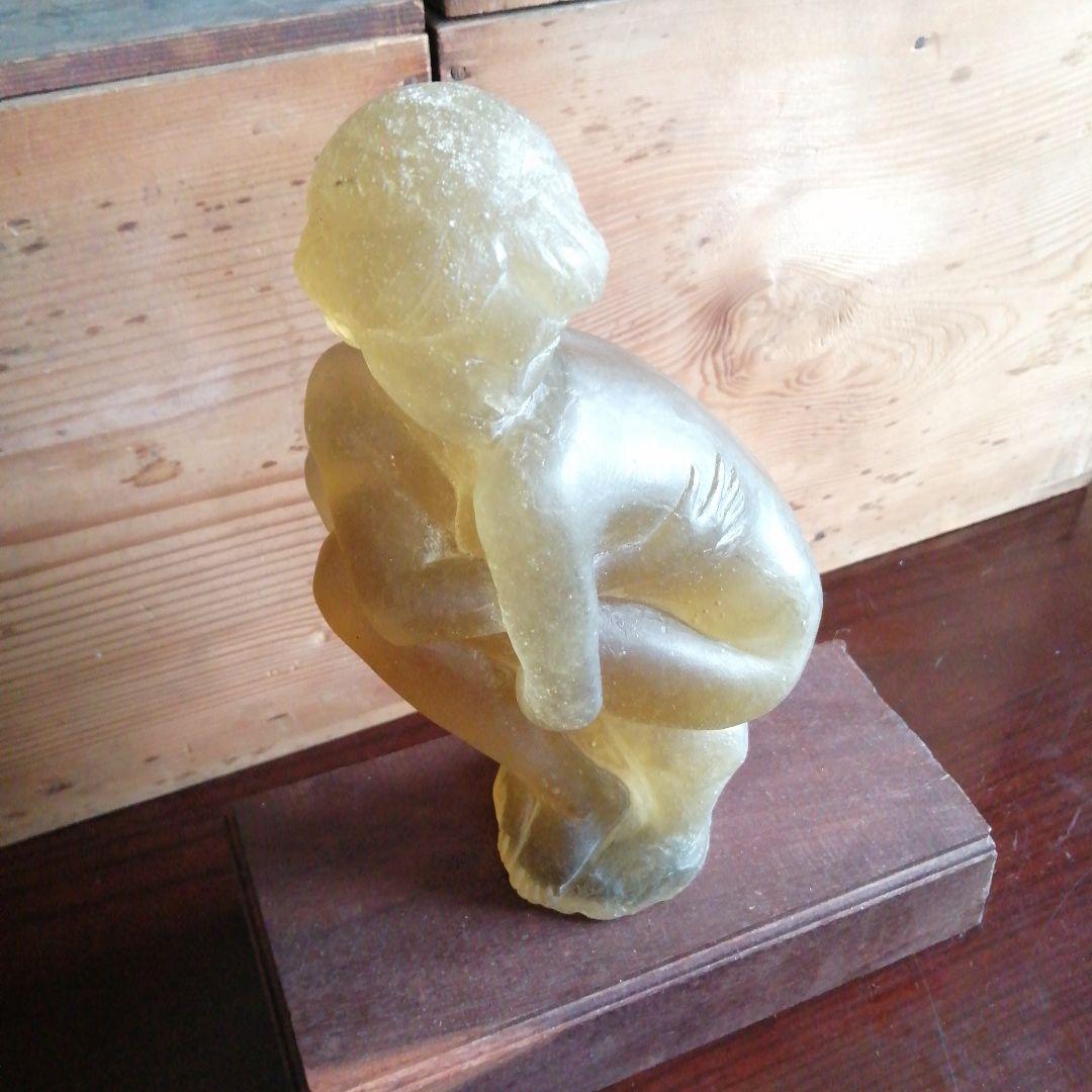 茂木弘行　ガラス製裸婦像　23cm