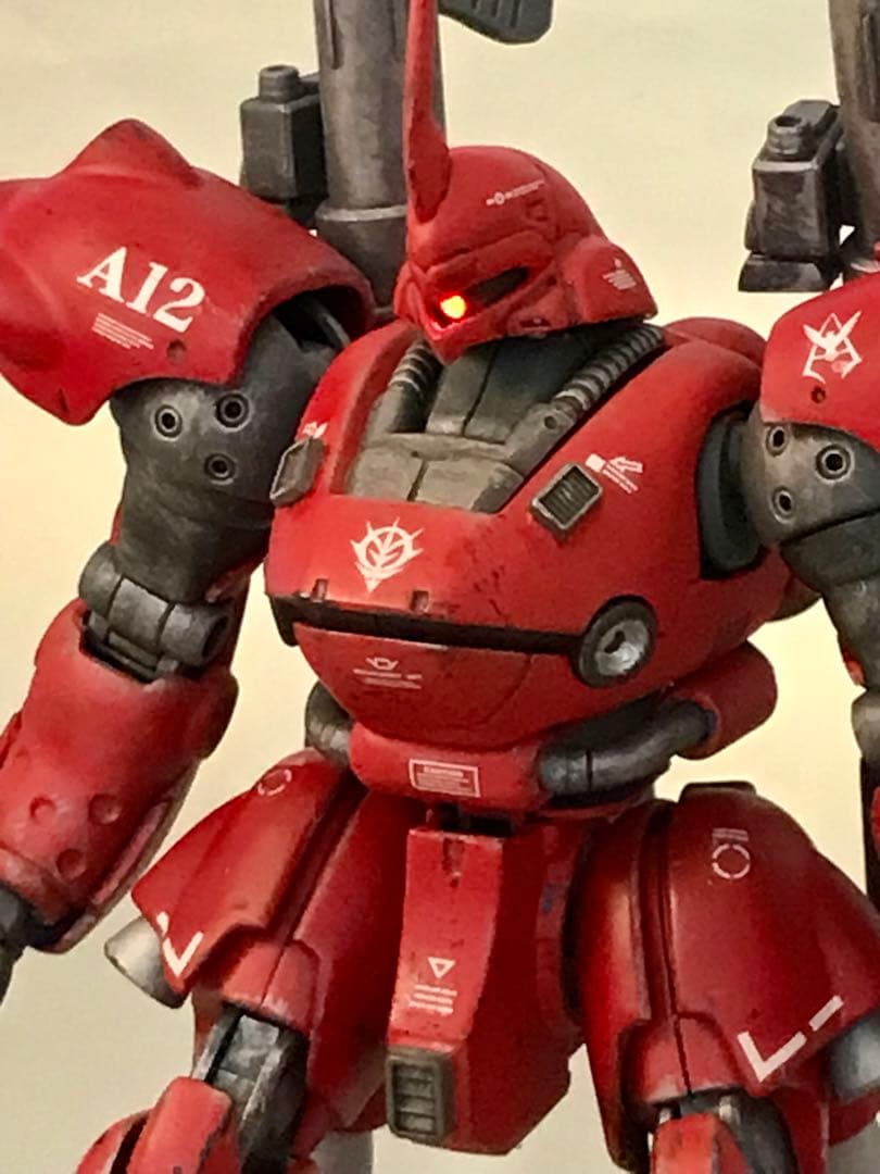 ガンプラ1/144赤いケンプファーHGモノアイLEDマグネット独立点灯ジャンク