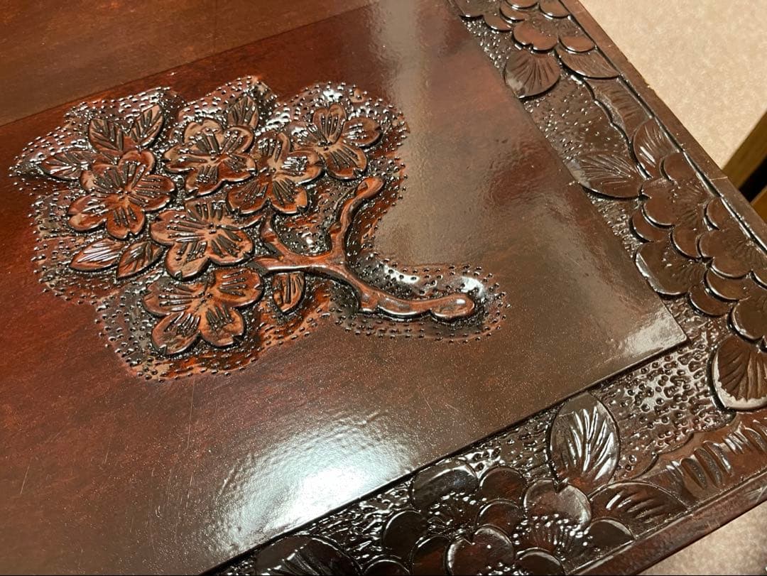 軽井沢彫り☆座卓