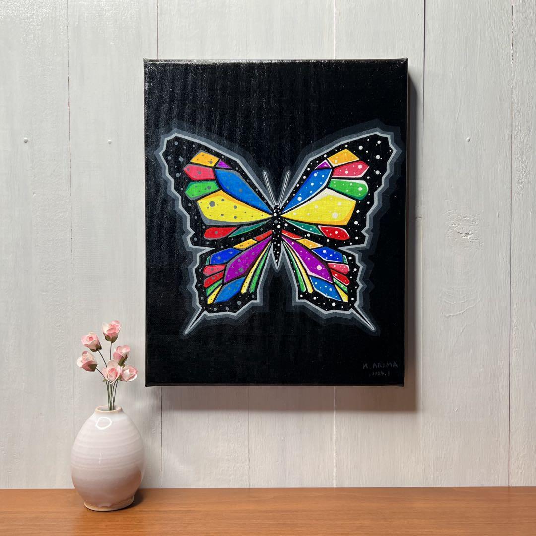 ブラックバタフライ｜絵画 原画 蝶の絵 イラスト ドローイング